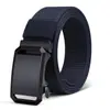 Cinturón de Lona para Hombre Hebilla Automática Casual Versátil Moda Cinturón Forrado Engrosado Nylon Traje de Trabajo Entrenamiento Militar Cinturón de Moda