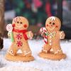 Enfeites de Resina em Formato de Homem de Gengibre, Decorações Temáticas de Natal, Decorações para Festa de Natal, Decorações de Mesa Aconchegantes