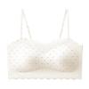 Verano sin costuras encaje burbuja espalda hermosa tirantes ropa interior realce accesorio leche seda de hielo sin aro de acero chaleco sujetador