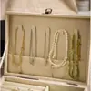 Nueva Caja de Joyería de Alta Gama con Hebilla Caja para Collares Pendientes Joyas Adornos de Mano Caja de Almacenamiento con Cajón de Gran Capacidad