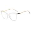 Novo TR Frame Metal Espelho Perna Anti-azul Óculos Armação Cat's Eye Cross-border Moda Trendy Internet Celebrator Óculos Planos