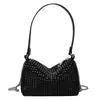 2026 Nuevo Bolso de Hombro de Moda de Gama Alta con Pedrería Completa, Bolso Cruzado Elegante Casual Versátil con Cadena, Bolso Sencillo para Mujer