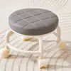 Taburete con Ruedas, Taburete Bajo para Niños Aprendiendo a Caminar, Silla Giratoria, Taburete Pequeño Móvil, Taburete con Ruedas Universales, Taburete para Cambiar Zapatos