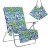Fornecimento direto da fábrica capa para cadeira de praia toalha para espreguiçadeira bolsa toalha de praia capa para cadeira com bolsa pedido mínimo folha flor