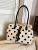 Bolso de Lunares para Mujer, Gran Capacidad, Nuevo Estilo Primavera 2026, Bolso de Hombro Cruzado Casual Simple, Bolso de Viaje para Oficinistas