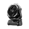 Novo Ventilador de Camping ao Ar Livre com Spray Transfronteiriço Recarregável de Grande Capacidade Super Longa Vida Útil da Bateria Ventilador Portátil com Luz LED