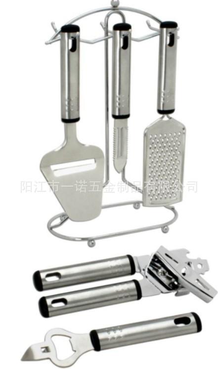 A-015PB厨房套装5件套,小厨具开瓶器开罐器芝士刀芝士铲