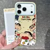 Adecuado para Apple 18Promax Funda de Teléfono Pudding Iphone17 Dibujos Animados 15Pro Alto Valor Estético 16 Divertido Diseño Shin-Chan