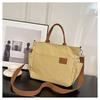 Nova Bolsa de Lona Feminina, Bolsa Satchel Simples para Trabalho e Deslocamento, Bolsa Transversal de Ombro para Estudante, Bolsa Tote de Grande Capacidade