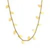 Collar Nuevo en Forma de Vid Europea y Americana en Cadena Creativa con Forma de Corazón y Espiga de Trigo Joyería Colgante Chapado en Oro de 18K Acero Inoxidable Collar para Mujeres