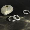 Anillo Minimalista Plano Cepillado para Mujer, Moderno Apilable, Estilo Genial, Anillo Abierto para el Día a Día, Anillo Único de Hip-Hop para el Dedo Índice