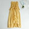 Vestido Artístico Estilo Mori de Ramio con Pliegues de Órgano Cintura Entallada Largo Medio de Hada Suelto Acampanado Viaje Vestido Largo para Mujer Primavera/Verano