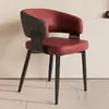 Silla de Comedor de Lujo Ligero Estilo Italiano con Respaldo, Adecuada para Comedores Domésticos, Silla con Respaldo Minimalista Moderno Nórdico, Taburete de Reunión para Hotel
