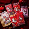 Sobres rojos creativos estilo Year of the Horse impresos en 3D y bordados, sobres creativos de dinero de la suerte estilo chino para el Año Nuevo