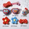 Accesorios de Resina al por Mayor Accesorios DIY Materiales Hechos a Mano Flor para Zapatos Pegatina para Vaso de Agua Pegamento en Crema Accesorios para el Cabello Flor Roja y Azul Gato