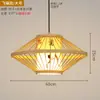 Nuevo candelabro de bambú estilo chino para casas de huéspedes, barras de bar, salones de té creativos y únicos, restaurantes de hot pot y comedores; Luminarias de linterna de bambú estilo chino
