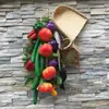 Pimentas, Milho Falso, Alho, Amendoins, Vegetais, Frutas, Restaurante de Fazenda, Decorações de Modelo de Campo de Horta, Cordas para Pendurar