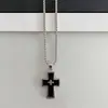 Collar de Acero de Titanio con Colgante de Cruz Dopamina Dulce Fresco Tendencia Nicho Sexy Moda Cadena Versátil para Clavícula para Hombres y Mujeres