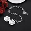 Pulsera de moda europea y americana transfronteriza joyería plata 925 chapada para damas con marco de fotos de concha regalo para niñas
