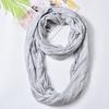 Bufanda grande de otoño e invierno para mujer, de algodón de color liso, con protección solar artística, pequeña, larga, para playa