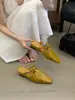 Mocasines de Diseño Exclusivo con Borlas Verano Tacón Grueso Punta Cerrada Slip-Ons