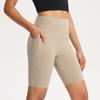 Shorts esportivos justos abdominais de cintura alta, femininos, elásticos, justos, emagrecedores, calças de ioga, secagem rápida, corrida, treinamento, fitness