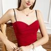 Primavera e Verão Sling Mulheres Curto All-in-One Colete com Almofada no peito