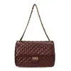 Bolso Retro de Cuadros Grandes para Otoño Invierno Bolso Cruzado de Cadena de Moda Bolso de Hombro Único para Mujer Bolso Tote de Gran Capacidad