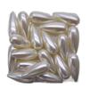 Qingdao Alta Brilhança Bege Perfurado Tipo Gota d'Água Pérola Artificial Furo Reto Gota d'Água DIY Acessórios para Joias Acessórios para Vestuário