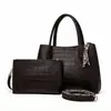 Bolsa de Mujer 2026 Nuevo Estilo Coreano Gran Capacidad Set de Dos Piezas Bolsa de Mujer Moderna Bolso Tote con Patrón de Cocodrilo