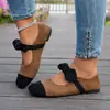 Sapatos Mary Jane femininos 2026 estampa de leopardo, sapatilhas slip-on com laço para o verão, tamanho grande, transfronteiriço