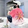 Roupa Infantil Camiseta para Meninos Manga Curta 2026 Nova Moda Verão Crianças Maiores Verão Meninos Meia Manga Top 100% Algodão Tendência t