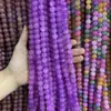 Contas de esmalte coloridas de calcedônia tingidas com água de 10 mm, contas de dragão coloridas, pulseira faça você mesmo, contas redondas, material de contas