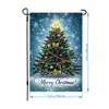 Bandeira de Jardim de Natal 2026 Transfronteiriça Decoração Externa para Quintal Papai Noel Amazon Bandeira Dupla Face de Linho Personalizada