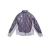Jaqueta Leve com Patchwork de Nylon 10D Repelente à Água com 90% de Penugem de Pato Branco para Esportes e Caminhada
