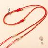 Cordón colgante de cuentas cruzadas tejido a mano DIY, colgante de jade Dongling con lazo de ágata, cuerda de joyería ajustable