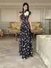 Vestido de Verano Nuevo Estilo Europeo y Americano con Lazo de Perlas Espalda Descubierta Delgado Línea A Moda Estilo Chica Caliente Falda Corta