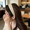 Faixa de Cabeça Cinza Série Cinza de Pelúcia com Aba Larga para Mulheres, Acessório de Cabelo de Alto Volume Outono e Inverno, Nova Faixa de Cabeça para Lavar o Rosto