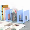 Sujetalibros de Cuatro Columnas Multicolor Material Duradero Transparente Papelería de Oficina Estantería para Libros Almacenamiento de Escritorio para Estudiantes Estante al por Mayor