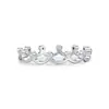 Anillo de Corona de Plata de Ley S925 con Moissanita de Claridad VVS1 MODIAN para Mujer, Anillo Minimalista de Moda y Único