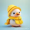 Amazon socio popular de coche pato amarillo acrílico colgante plano hogar mochila llavero accesorios etiqueta