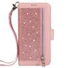 Adequado para Capa de Celular Samsung A53 S22Ultra Glitter Zíper Cordão A42 Carteira Multifuncional Capa Protetora para Cartões