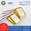 Fábrica 103450 Bateria de Lítio Polímero 2000mAh 3.7V Instrumento de Massagem Instrumento de Beleza Medidor de Pressão Arterial Bateria