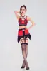 Disfraces de Rendimiento Ds Multicolor Nuevos para Club Nocturno Cantante Femenina DJ Bailarín Principal Ropa Conjunto de Equipo Colorido con Lentejuelas Bloque de Color Europeo y Americano