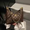 Bolso Acolchado Retro de Alta Gama para Mujer 2025 Nueva Moda Bolso de Hombro con Cadena para Axila Bolso Cruzado Tipo Cubo Otoño e Invierno