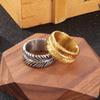 Disfruta de la Nueva Llegada de Invierno de Anillos de Hoja Temáticos del Bosque, Anillos de Acero de Titanio para Hombre con Forma de Hoja de Personalidad Retro Estilo Punk
