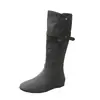 Novedad Otoño/Invierno 2026 Estilo Francés Moda Sexy Hermoso Malla para Mujer Botas Largas Punta Redonda Tacón Bajo Grueso Adelgazantes