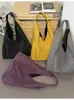Bolsa de tela estilo coreano transfronteriza para mujer 2025 Nueva de gran capacidad, ligera, para axila/hombro, bolso de mano simple y casual