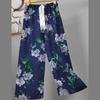 Pantalones de Pijama de Algodón Finos de Verano para Mujer con Estampado de Dibujos Animados, Pantalones de Pierna Ancha para Mujeres Embarazadas, Tallas Grandes, Adecuados para Usar Afuera, Pantalones Largos de Algodón, Exportación