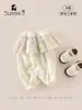 Calça Comprida para Meninas 2026 Nova Primavera Estilo Versátil para Bebês, Roupa Externa Estilosa com Babados Florais e Aba na Cintura